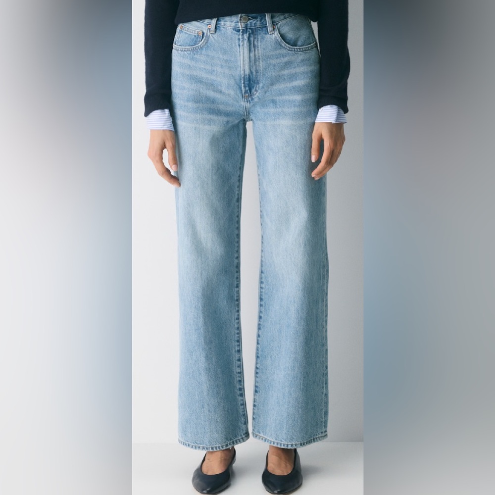 Aritzia DenimForum Farrah high rise, light wash, wide leg jean size 24 30L